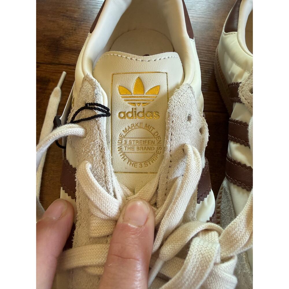 NWT Adidas Samba OG Cream White Preloved Brown Gum Size 7 - Picture 11 of 13